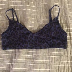 Purple Leopard Print Yoga Top